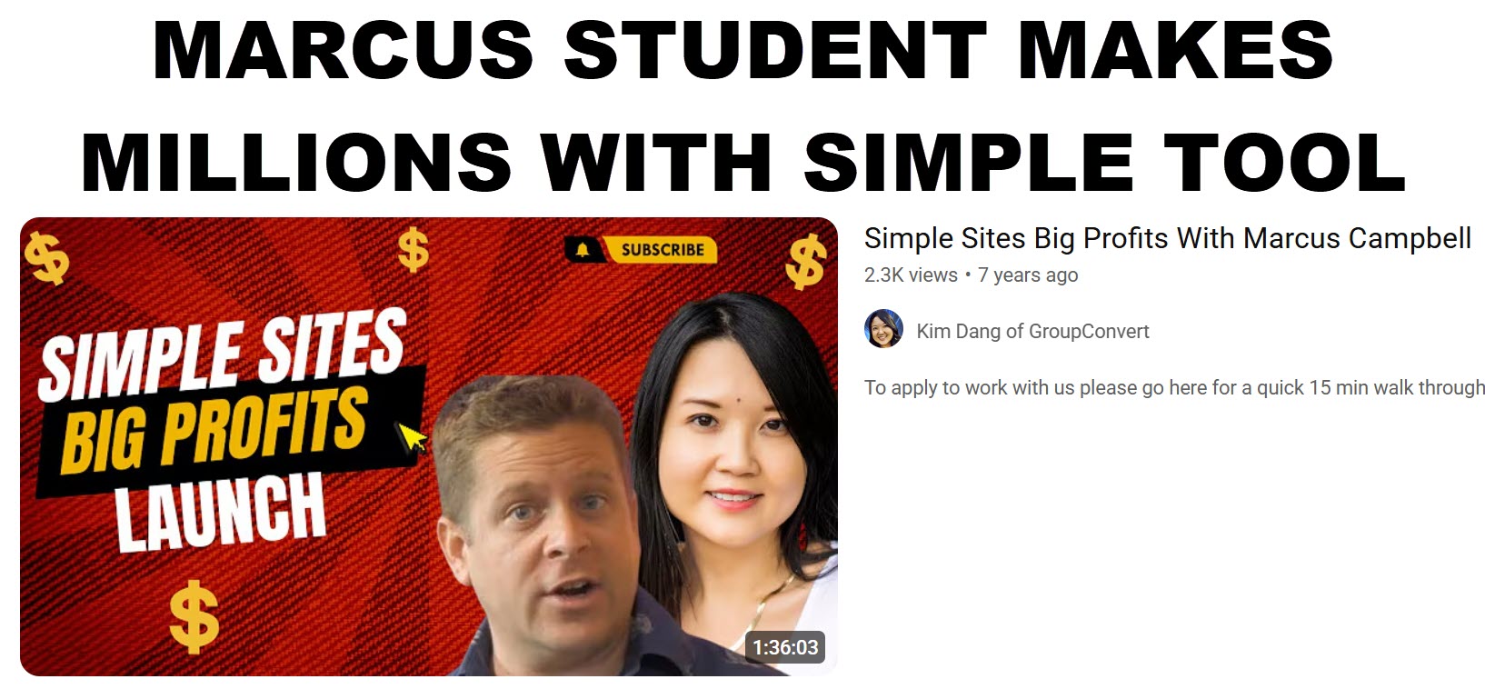 Real student result