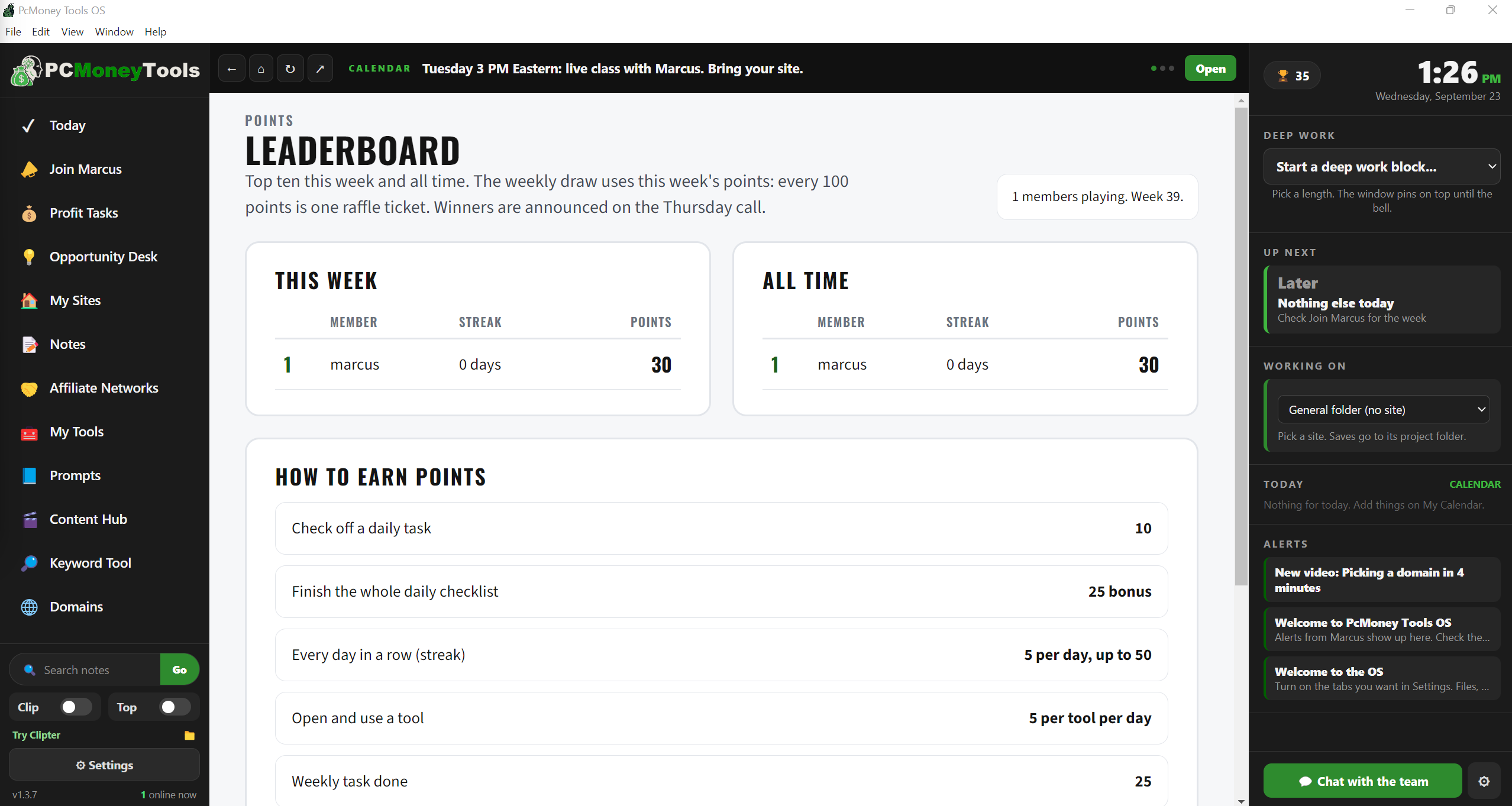 The money tools: Niche Finder, Domain Grabber, Article Writer and Traffic Plan