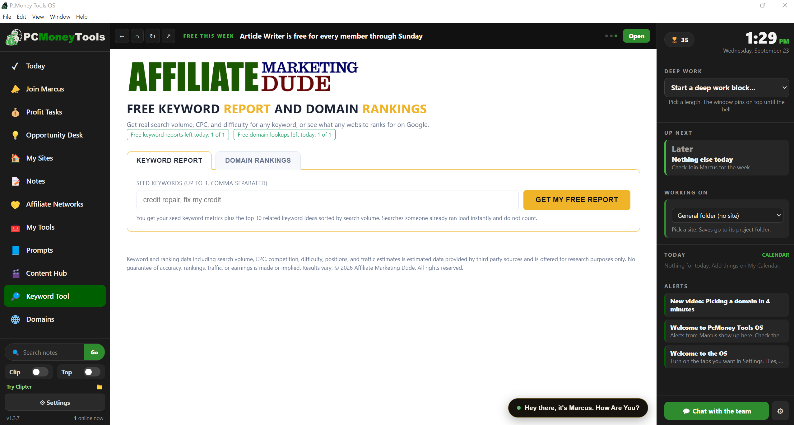 My Sites tracker with saved logins and renewal dates